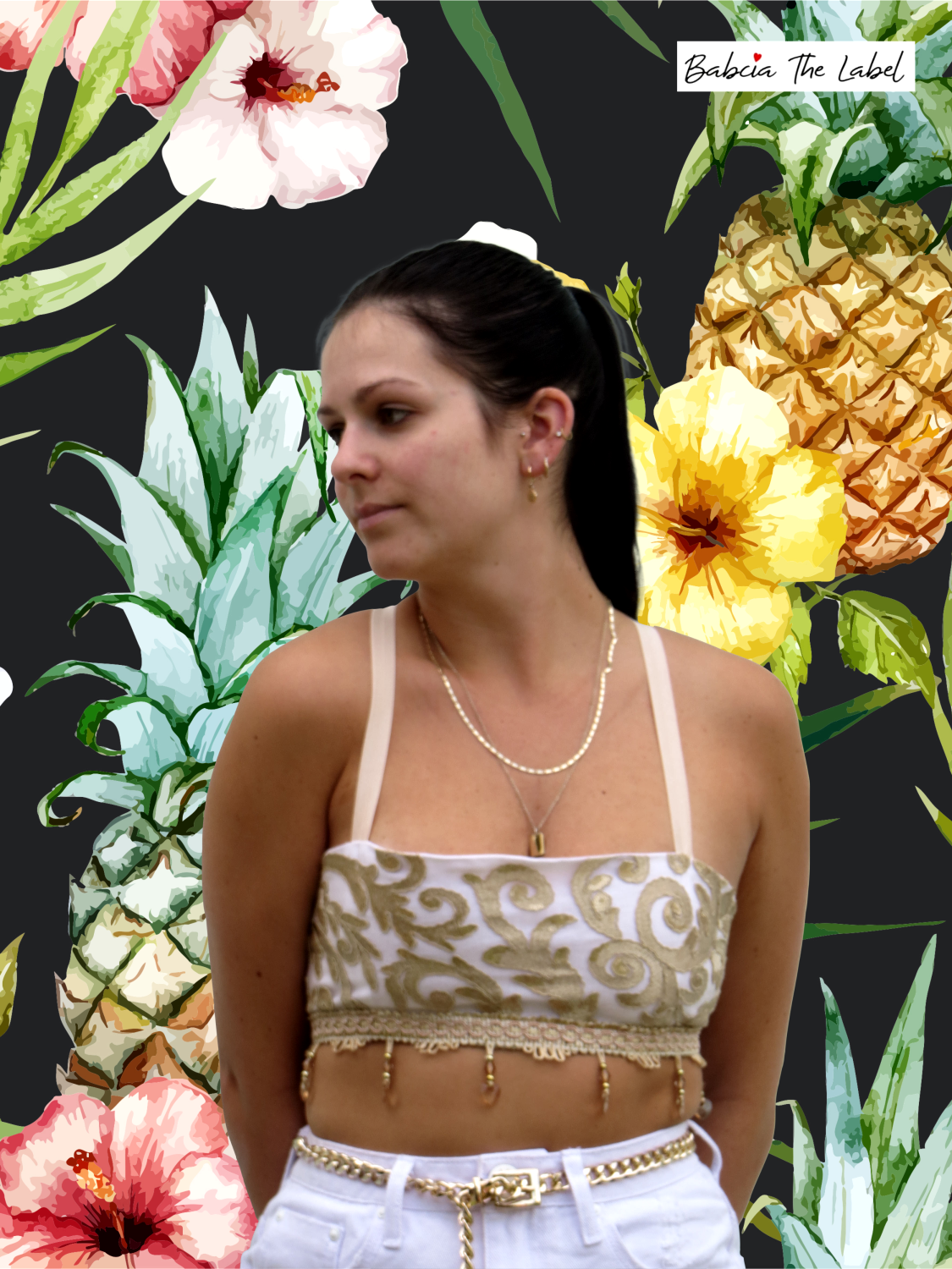 Sienna Embroidered Sequin Crop