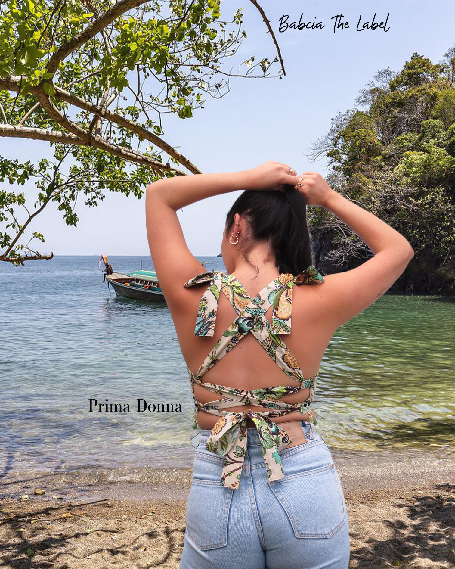 Prima Donna Crop - Beaded trim.
