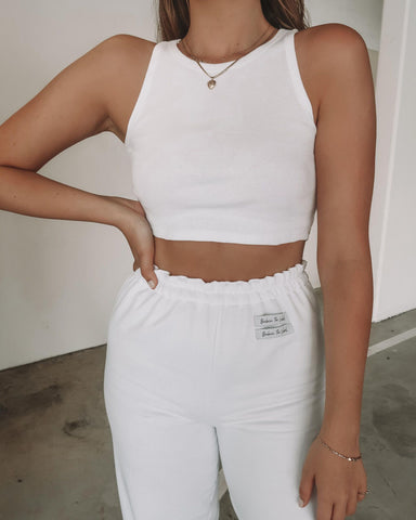BB Slim Sweat Pants - White