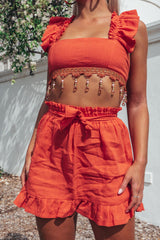 Camilla Butterfly Crop - Tangerine