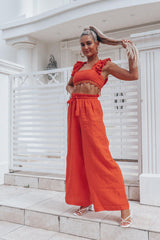 Camilla Butterfly Crop - Tangerine