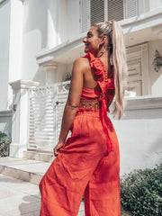 Camilla Butterfly Crop - Tangerine