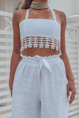 Gabby Crop - White