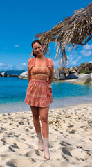 Tahiti Butterfly Crop -  Beaded Trim