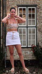 Sienna Embroidered Sequin Crop